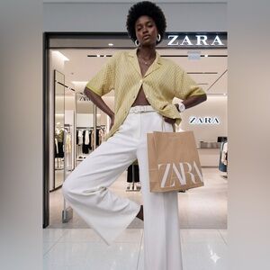 Zara Olive and Blush Knit Top